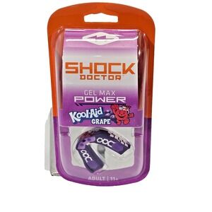 Shock Doctor Kool Aid Gel‎ Max Power Flavor Fusion Mouth Guard Grape ADULT